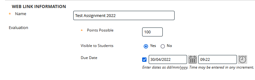 turnitin lti assignment