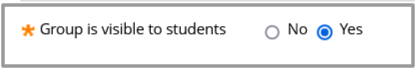 When you create a group you will have the option to set "Group is visible to students" to No or Yes.