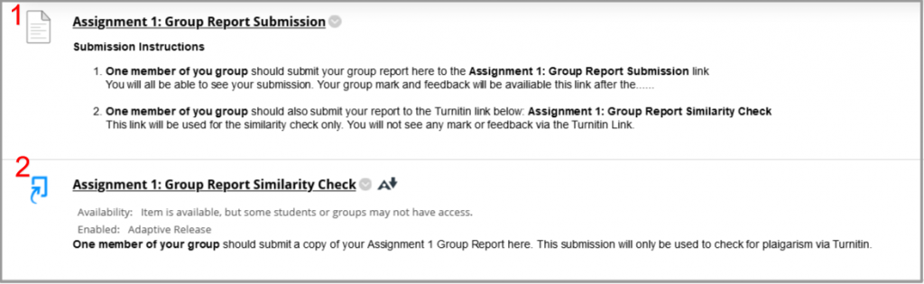 blackboard group assignment not participating