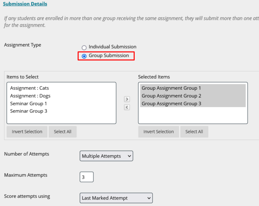 blackboard group assignment not participating