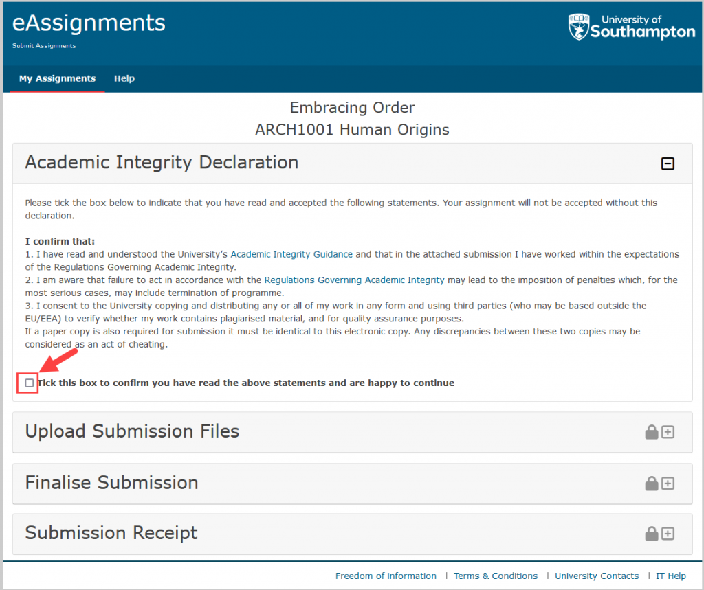 e assignments soton