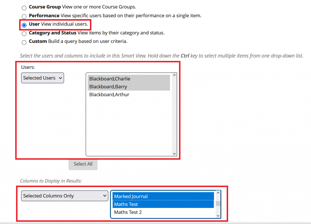 Screenshot of creating a smart view.