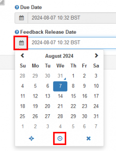 An image highlighting where the calendar icon and time icon are