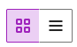 The grid and list view toggle. The Grid view icon contains four squares. The list view icon is three horizontal lines.